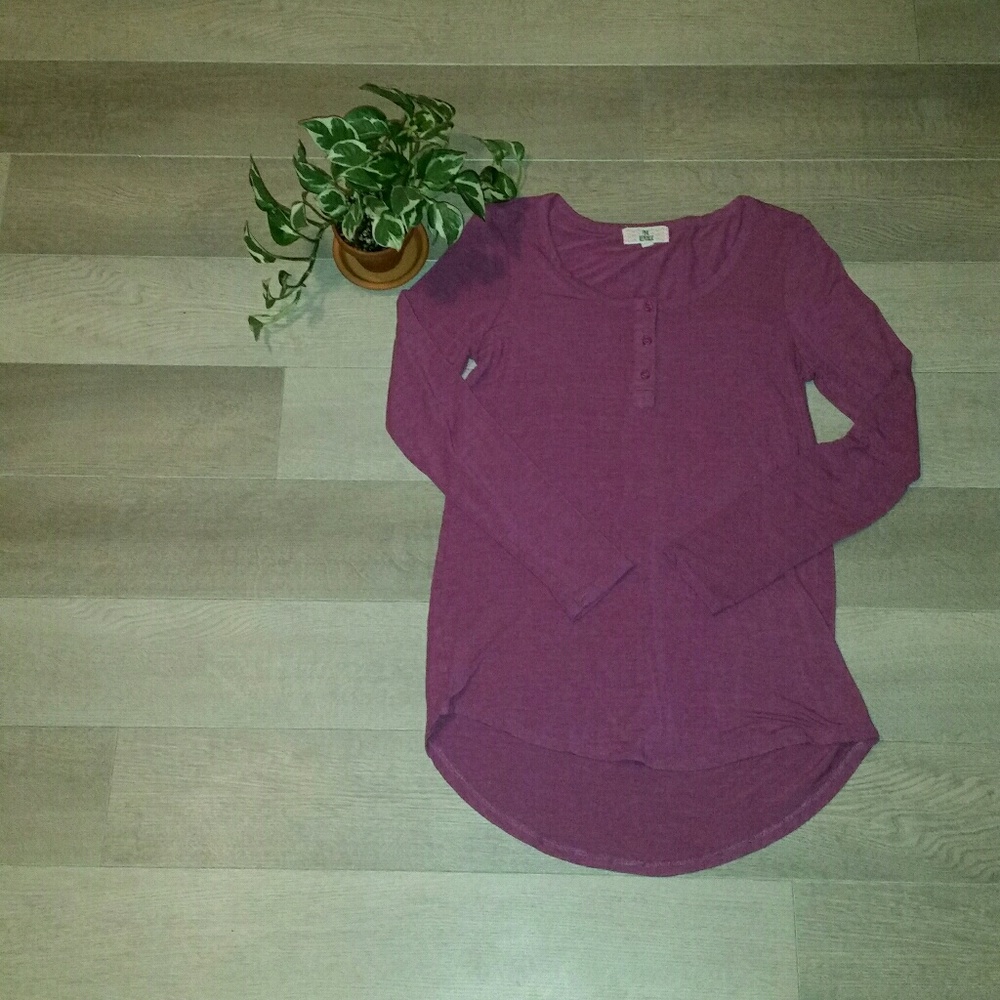 Pink RepublicLong Sleeve Henley